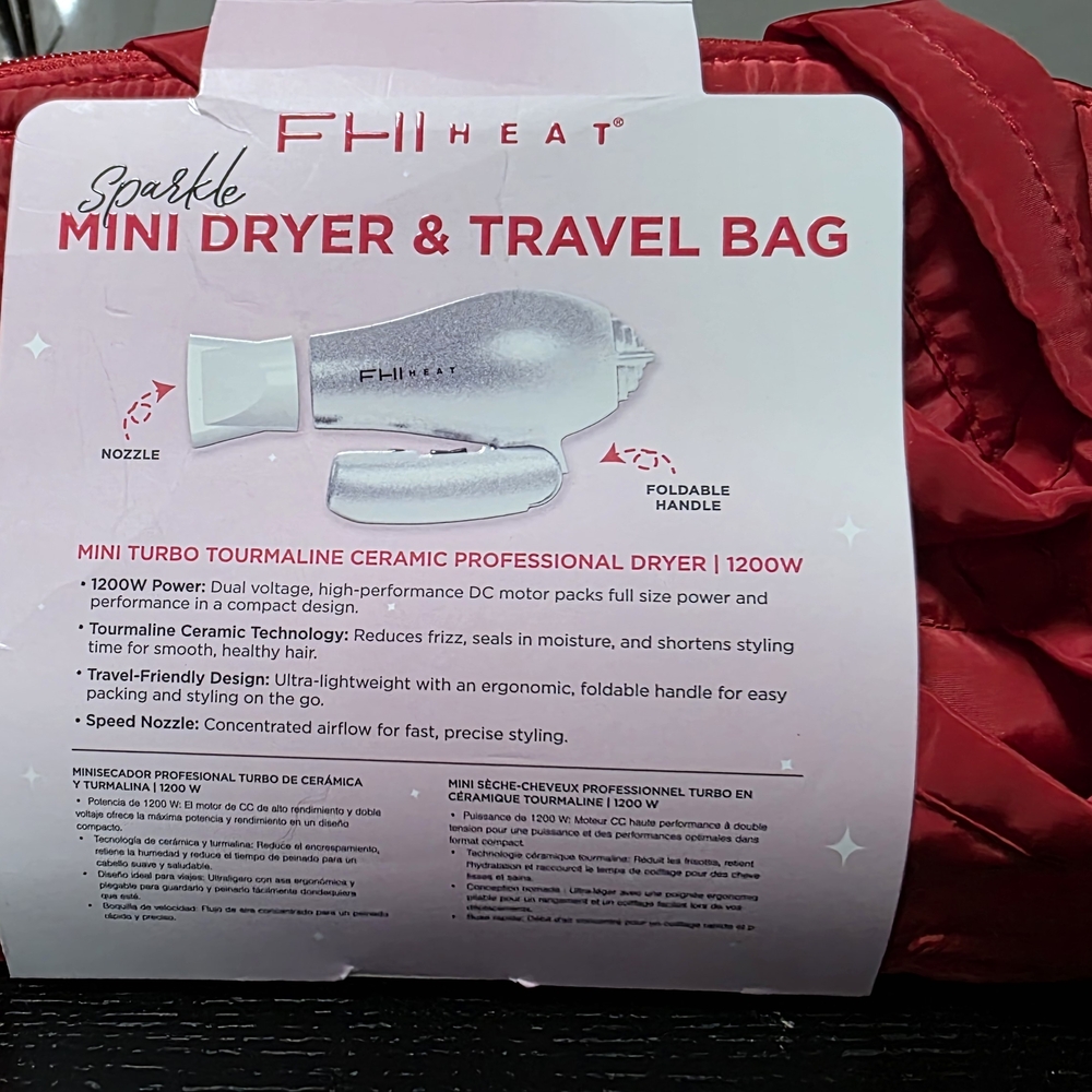 NWT FHI Heat Travel Blow Dryer With Bag - Picture 2 of 6